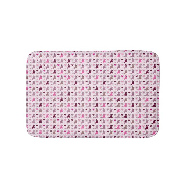 Cute kitten girls pattern bath mat (Front)