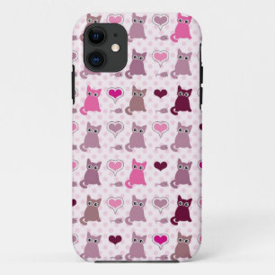 Cute kitten girls pattern iPhone 11 case