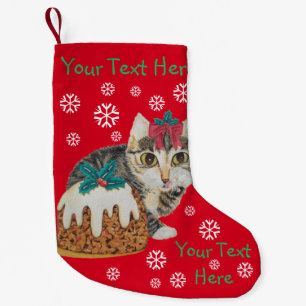 cute kitten gray tabby licking paw christmas small christmas stocking