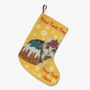 cute kitten grey tabby licking paw christmas small christmas stocking