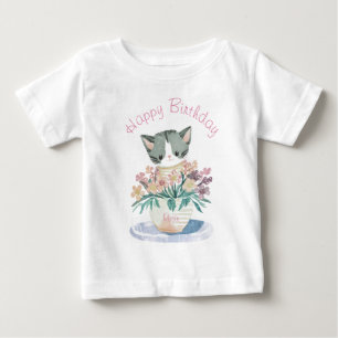 Cute Kitten   Happy Birthday Daughter Baby T-Shirt