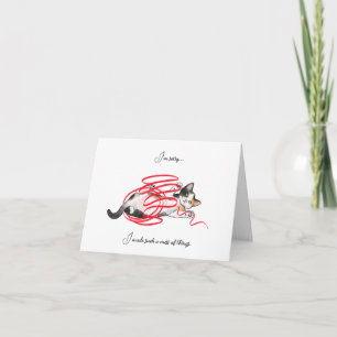 Cute Kitten I'm Sorry Blank Greeting Card