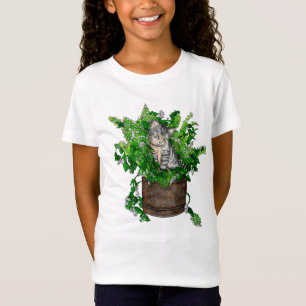 Cute Kitten in Catnip Pot   T-Shirt
