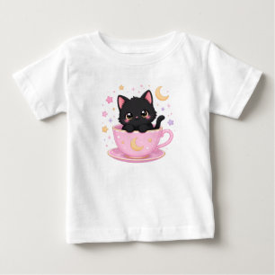 cute kitten in cup baby T-Shirt