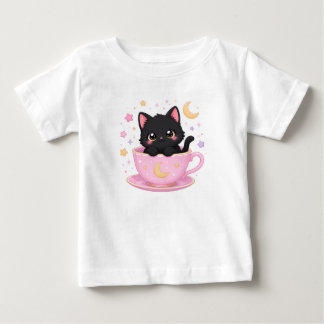 cute kitten in cup baby T-Shirt