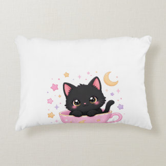 cute kitten in cup decorative cushion