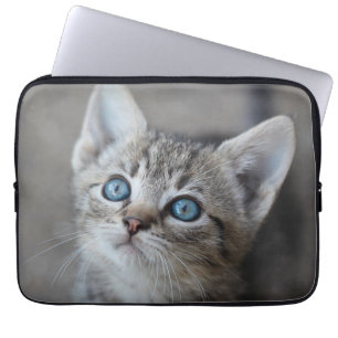 Cute Kitten In the Garden Laptop Sleeve