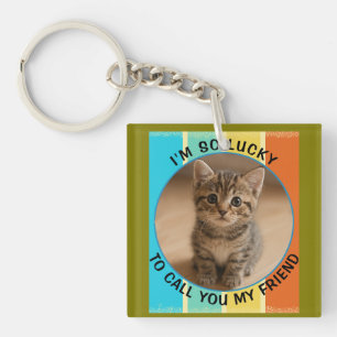 cute kitten key ring