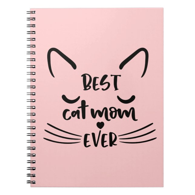 Cute Kitten Kitty Mum Gift Pink Funny Cat Notebook (Front)