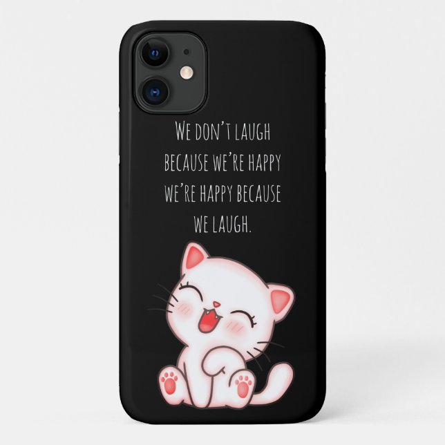 Cute Kitten Laughing Case-Mate iPhone Case (Back)