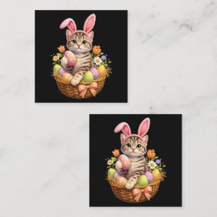 Cute Kitten Lovers Happy Easter Cat Enclosure Card