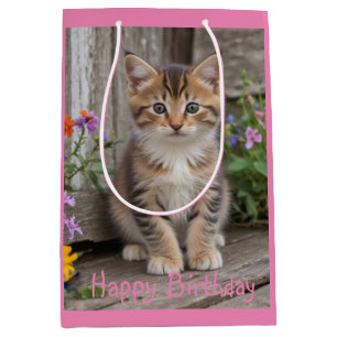 Cute Kitten  Medium Gift Bag