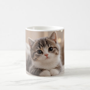 Cute Kitten Mug Design Adorable Cat Coffee Mug