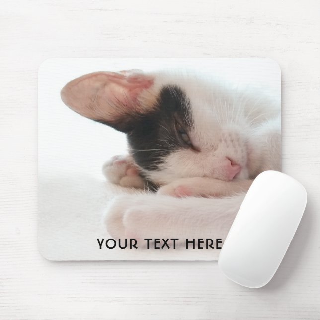 Cute Kitten or Your Photo Simple Keepsake Mouse Mat (With Mouse)