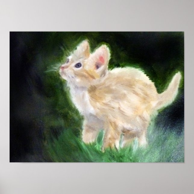 Cute Kitten Painting Poster (Front)