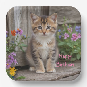 Cute Kitten Paper Plate