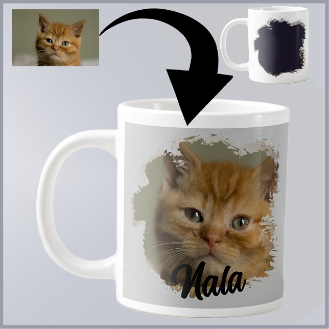 Cute Kitten Photo Cat Lover Grunge Speciality Mug (Creator Uploaded)