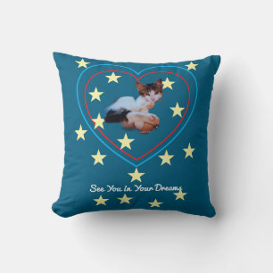 Cute Kitten Photo Humor Text Cushion