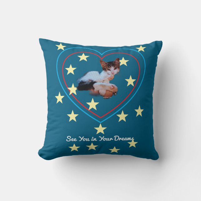 Cute Kitten Photo Humor Text   Cushion (Front)