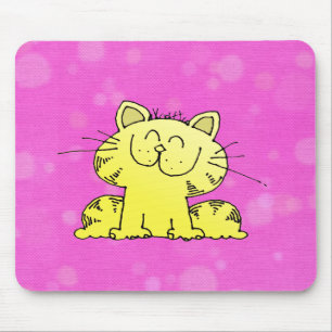 Cute Kitten Pink Room Mouse Mat
