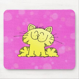 Cute Kitten Pink Room Mouse Mat