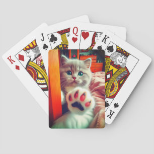 Cute Kitten Playing Cards