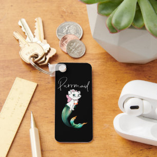 Cute Kitten Purrmaid – Fun Mermaid Cat Design Key Ring