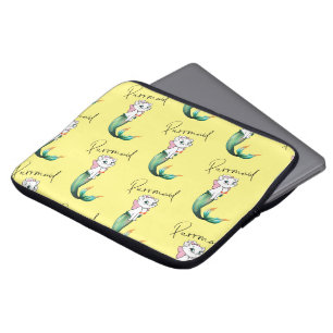 Cute Kitten Purrmaid – Fun Mermaid Cat Design Laptop Sleeve