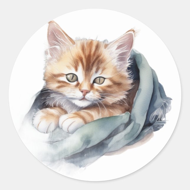 Cute Kitten Sticker (Front)