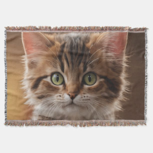 Cute Kitten Throw Blanket