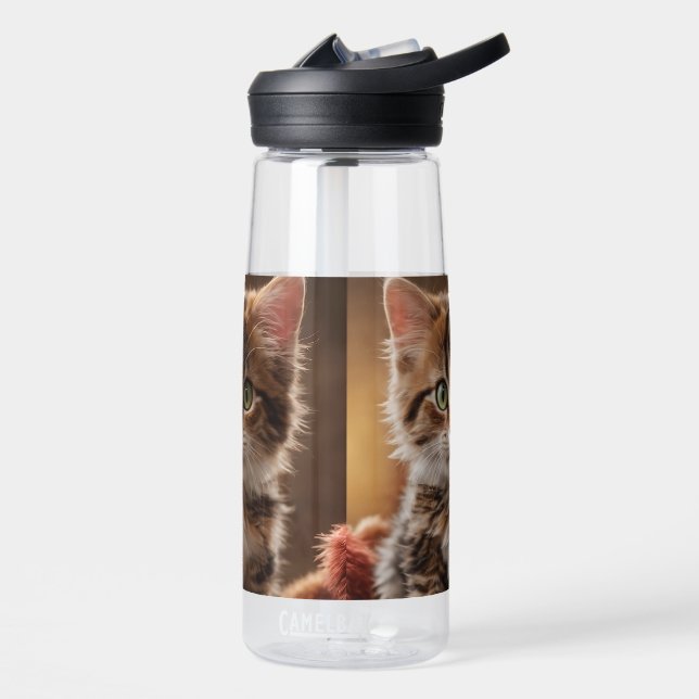 Cute Kitten  Water Bottle (Left)