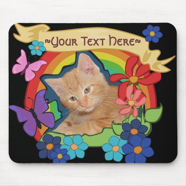 Cute Kitten with Scroll Mousepad (Front)