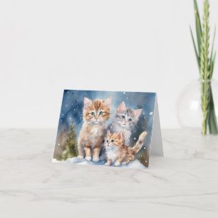 Cute Kitten Xmas Card