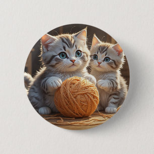 Cute Kittens 6 Cm Round Badge