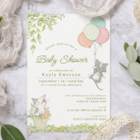 Cute Kittens and Floral | Whimsical Baby Shower