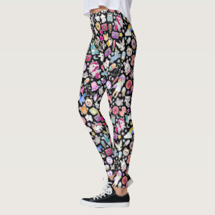 Cute Kittens and Japanese Kawaii Decora Menhera Leggings