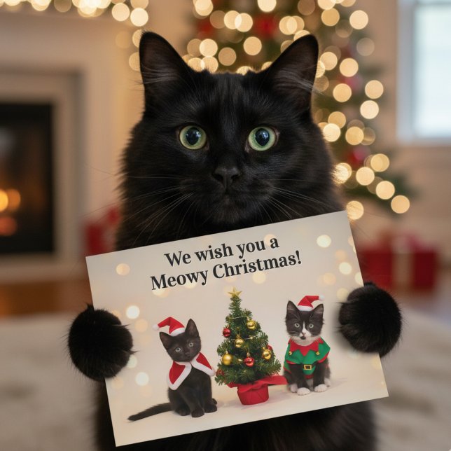 Cute kittens at Christmas Holiday Card (Creator Uploaded)