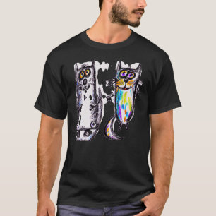 Cute kittens cat humourous art meow kitty portrait T-Shirt