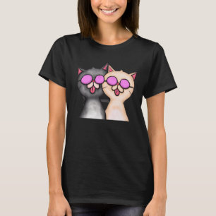 Cute kittens cat humourous meow kitty portrait wit T-Shirt