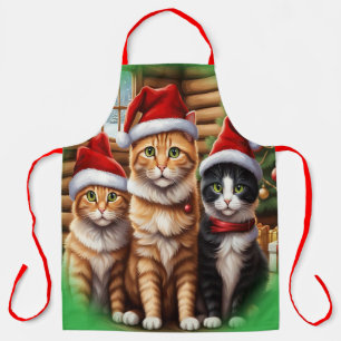Cute Kittens Christmas Apron