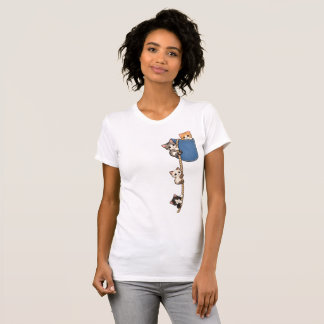 Cute Kittens Climbing a Rope – Adorable Cat Lover  T-Shirt