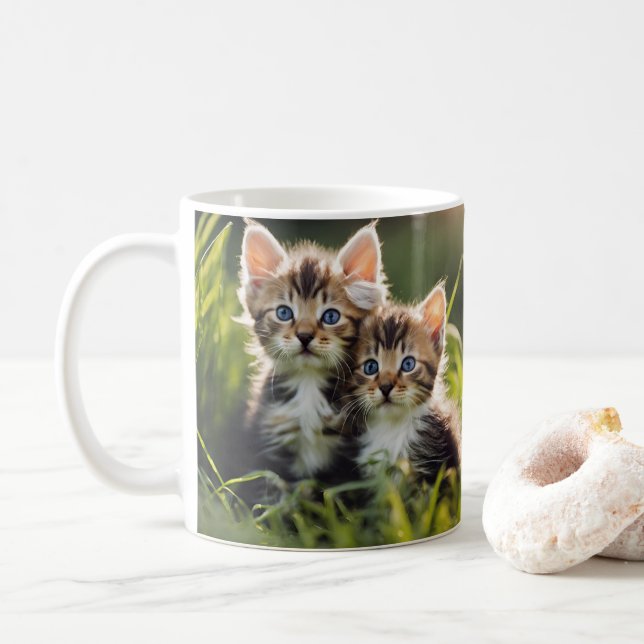 Cute Kittens Coffee Mug (With Donut)