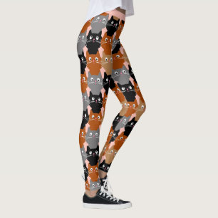 Cute Kittens Feline Cat Pattern Leggings
