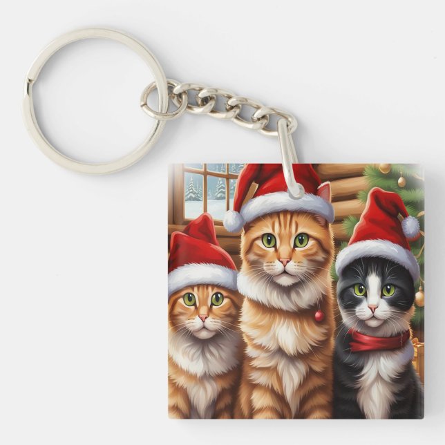 Cute Kittens Key Ring (Front)