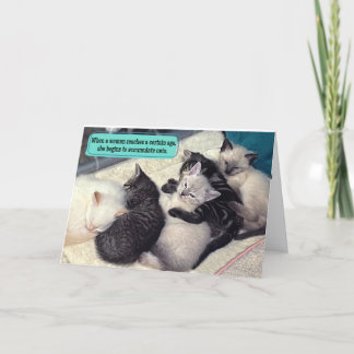 Cute Kittens Many Paws Happy Birthday Card