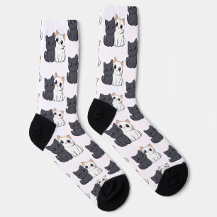 Cute Kittens Pattern Socks – Cosy & Adorable Cat