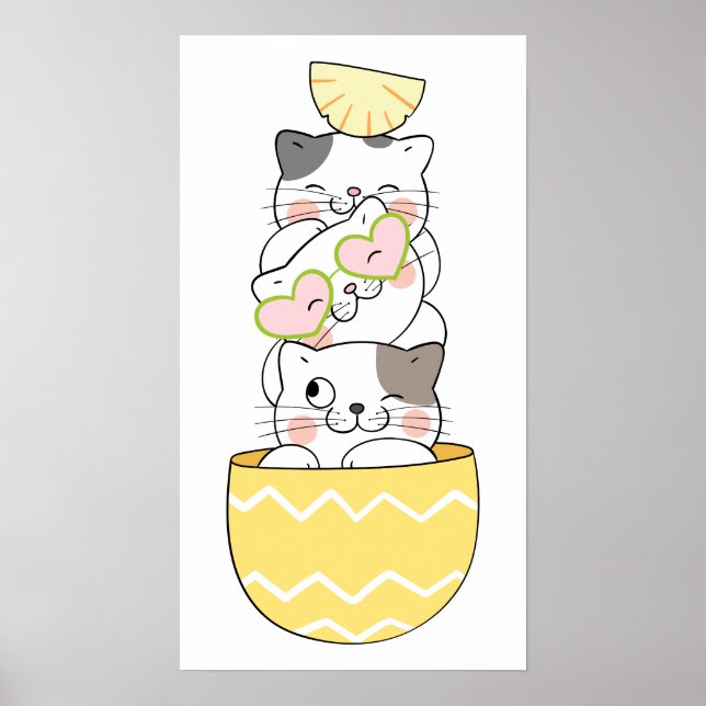 Cute Kittens Poster (Front)