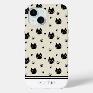 Cute Kitties Custom iPhone 15 Case