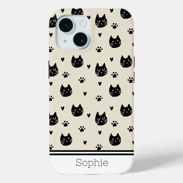 Cute Kitties Custom Case-Mate iPhone Case (Back)