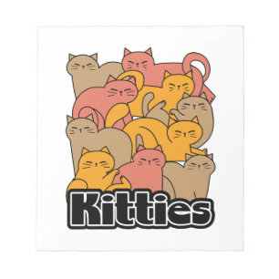 Cute Kitties Design - Adorable Cat Art Notepad